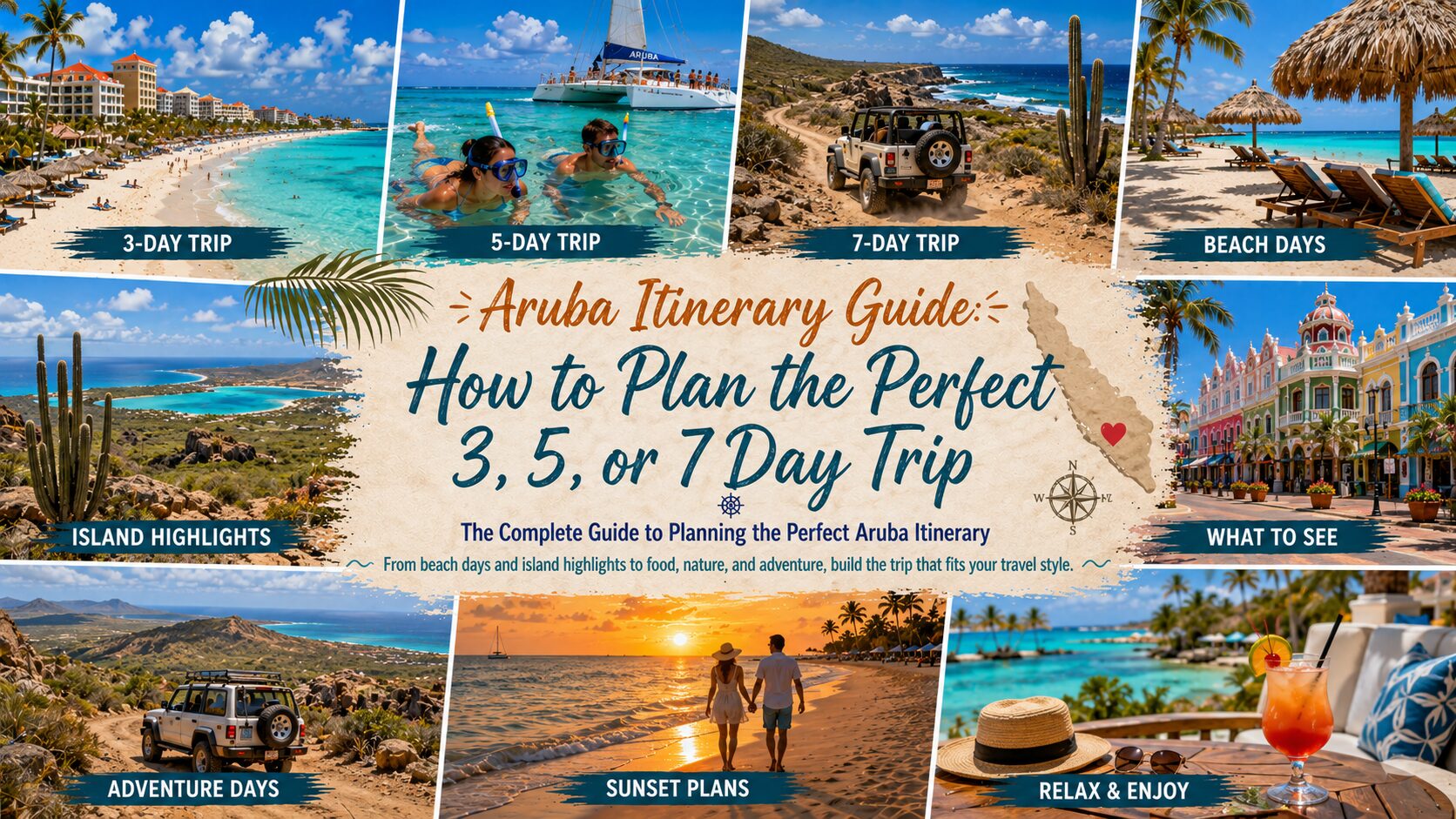 Guía de itinerario en Aruba: planifica viajes perfectos de 3, 5 o 7 días